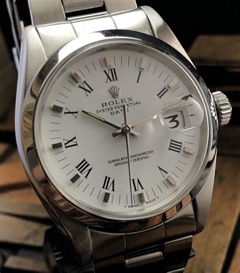 rolex oyster perpetual date white dial